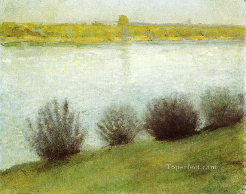The Rhine near Herzel August Macke Oil Paintings